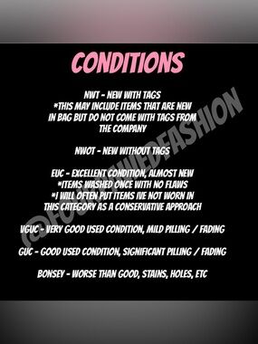 Listing conditions